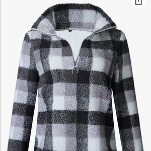 Gray and White Pullover